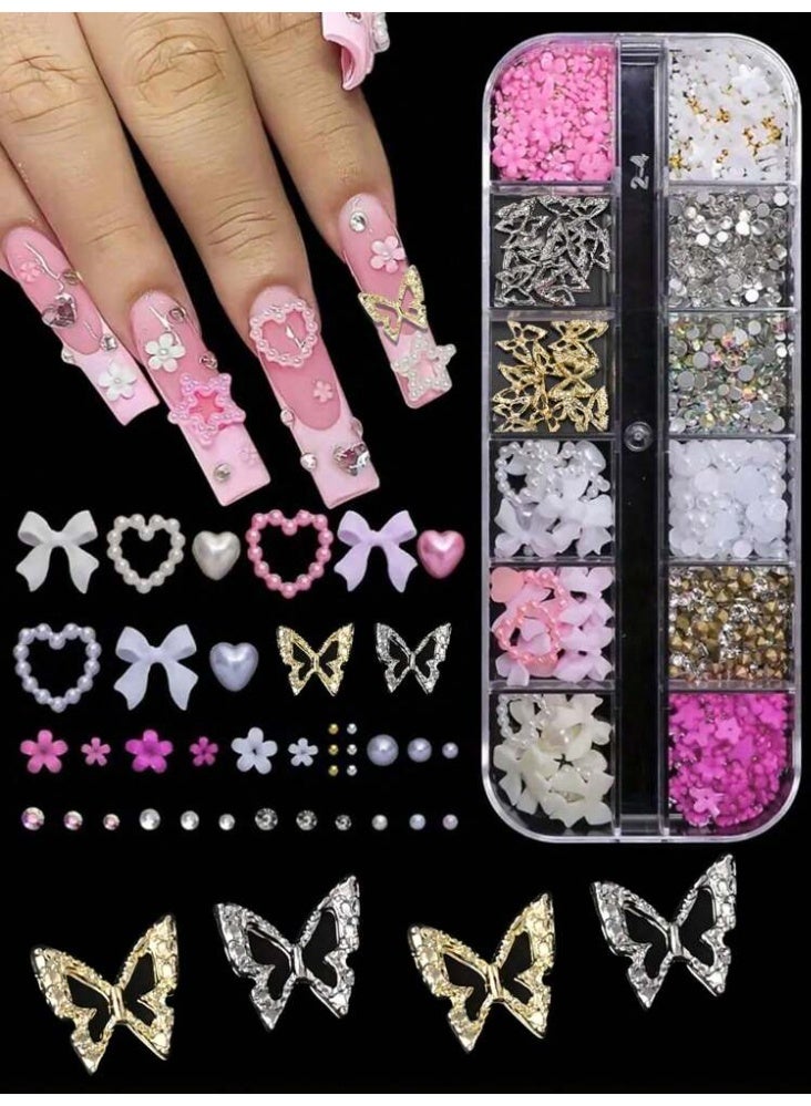 Turn Your Nails into a Masterpiece! ✨ 3D Nail Art Charms Collection – Stunning Butterfly, Bow & Flower Accents for a Luxury Finish" - Image 1